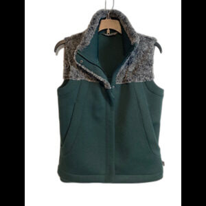 The North Face Women’s Small Neo Thermal Vest Green Faux Fur